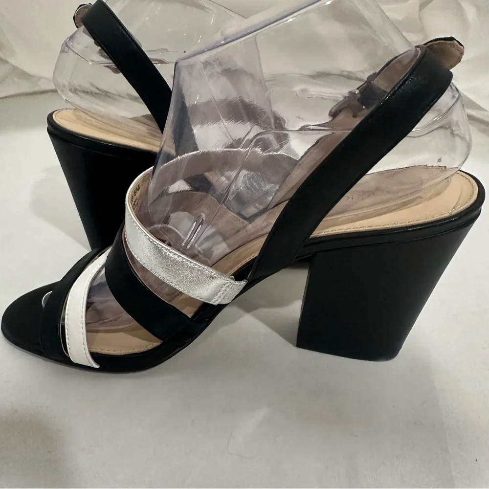 Botkier New York Sera Women’s Sandals Multi Straps Leather Stacked Heels 8.5